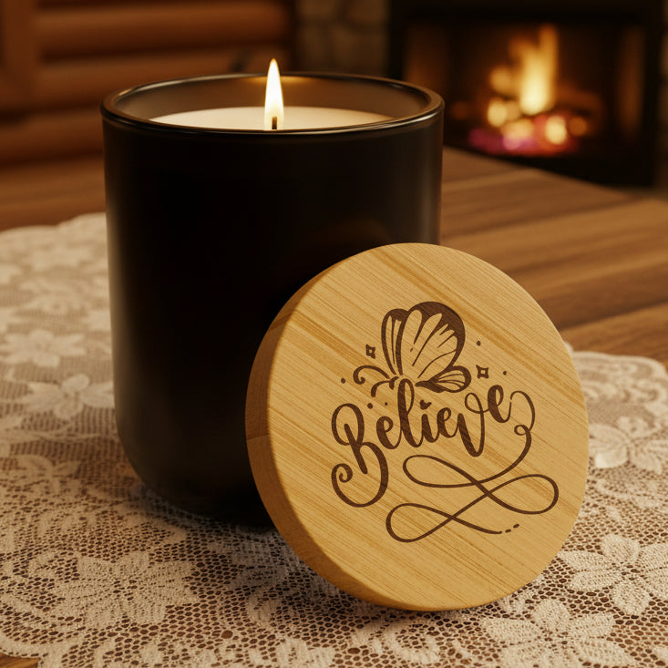 Believe 14oz Engraved Soy Candle | Scented Gift Candle