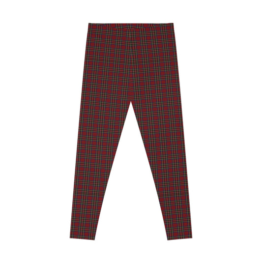 Red Tartan Plaid Leggings — All-Over Print Holiday Yoga Pants