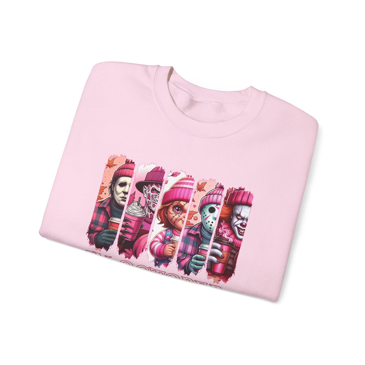 In October We Wear Pink - Monster Faces • Breast Cancer Sweatshirt