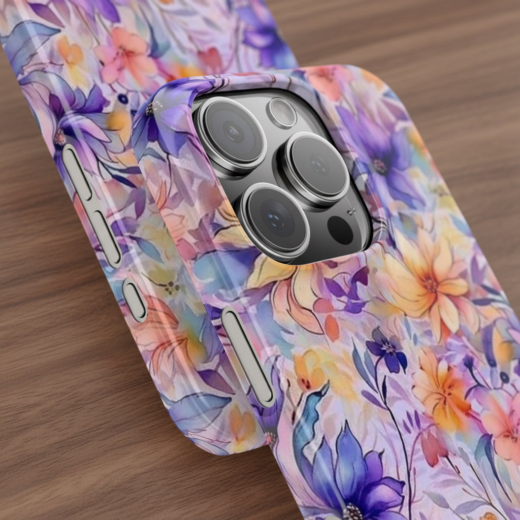 Floral Watercolor Slim Phone Case