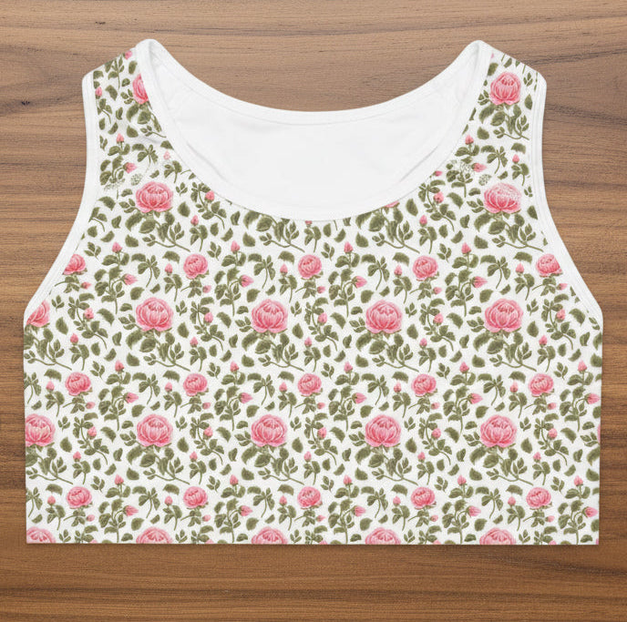 Vintage Roses Sports Bra