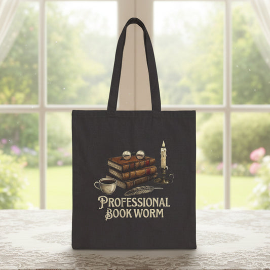 Professional Bookworm Vintage Books & Tea Literary Tote