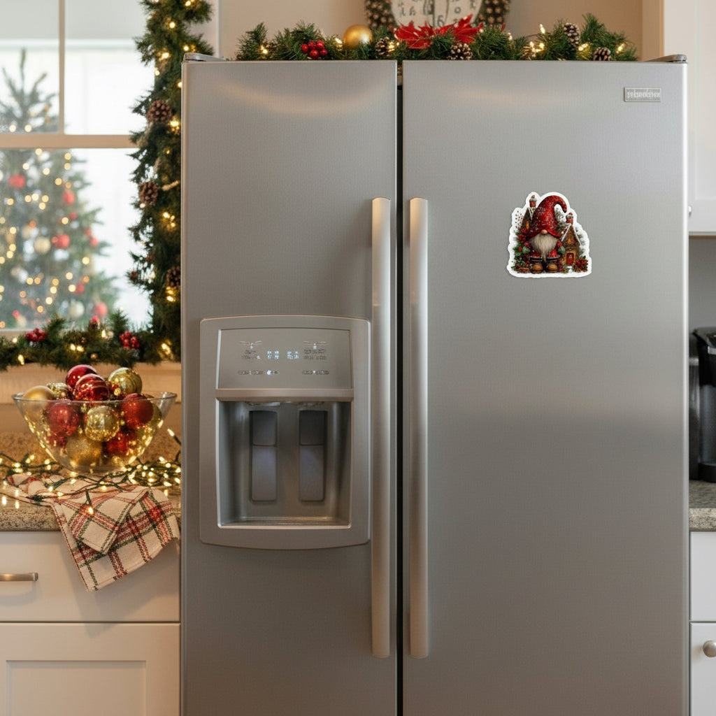 Christmas Gnome Fridge Magnet