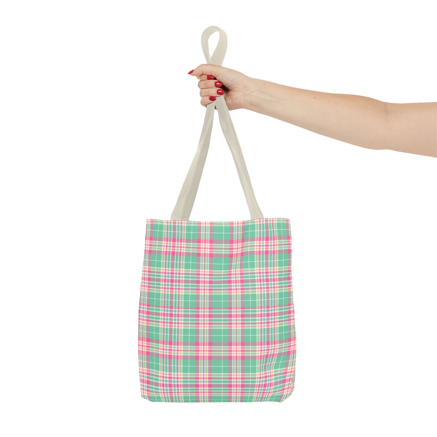 Pastel Plaid Tote Bag