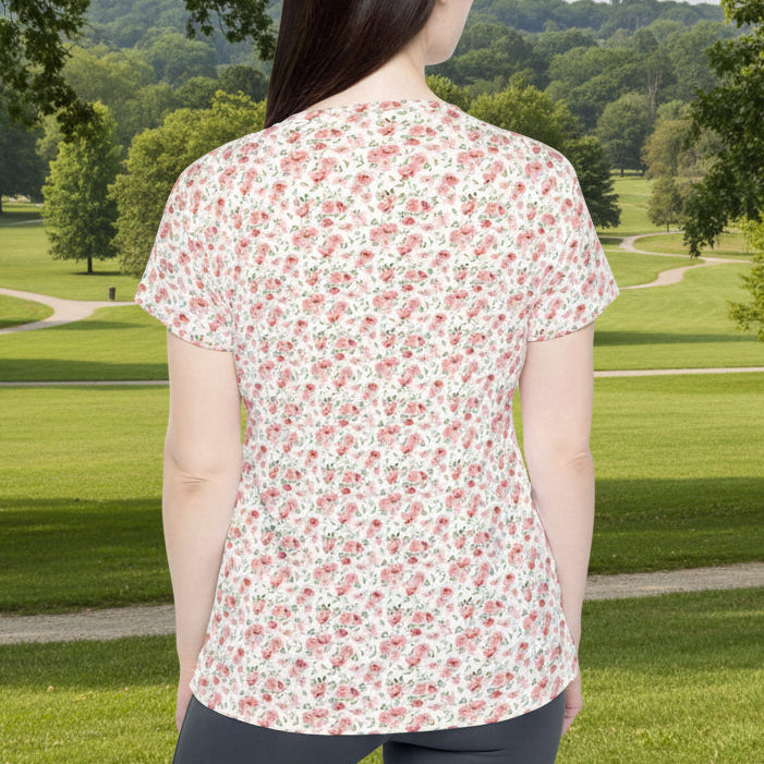 Pink Roses Women's Sports Jersey
