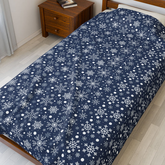 Snowflake Velveteen Plush Blanket