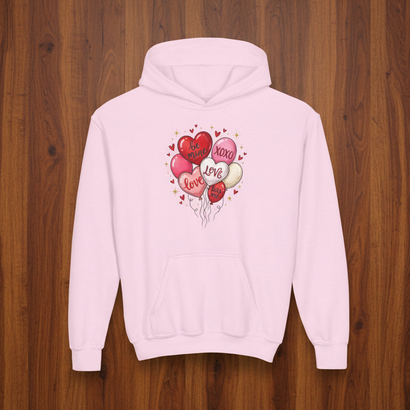 Kids Valentine Balloons Hoodie