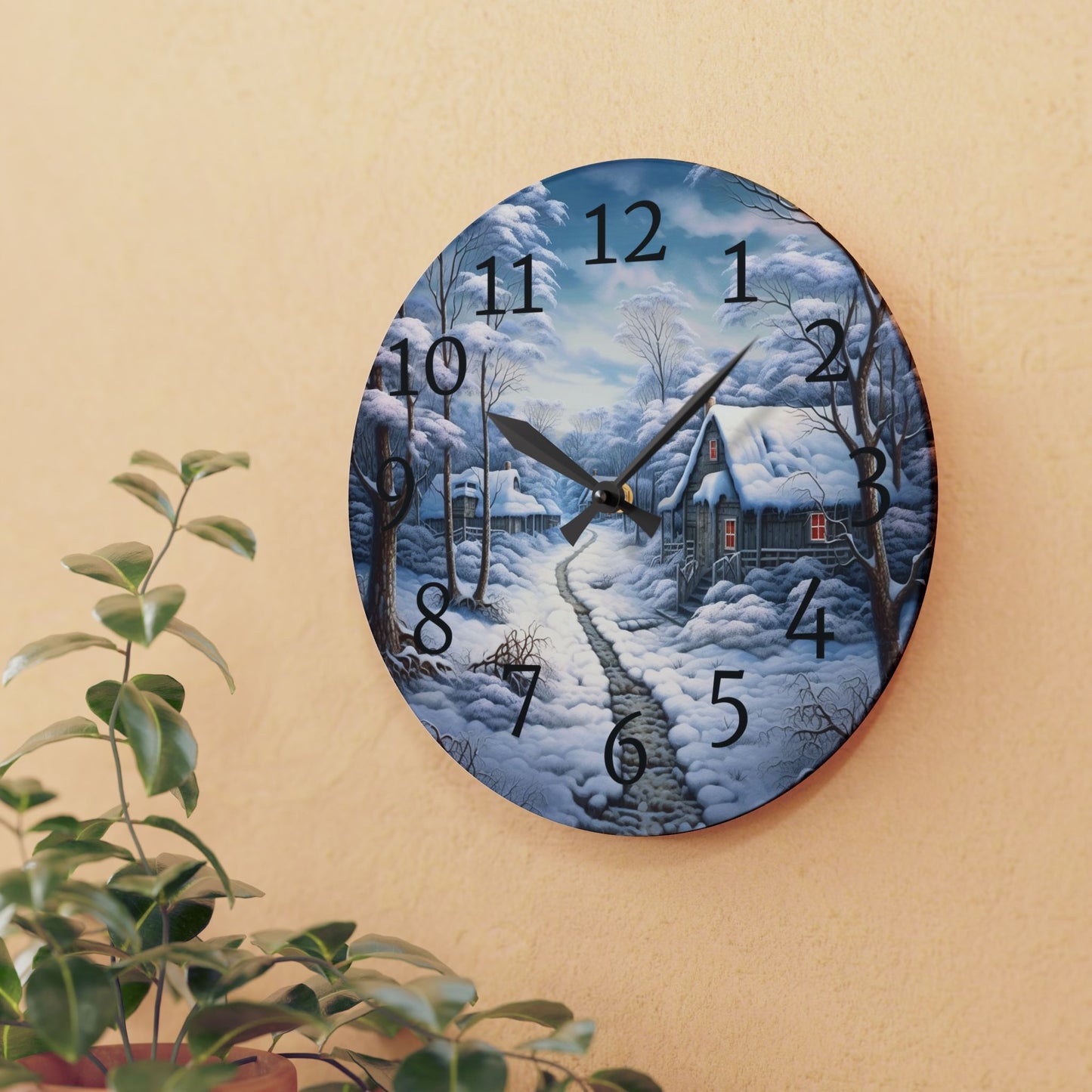Winter Landscape Wall Clock