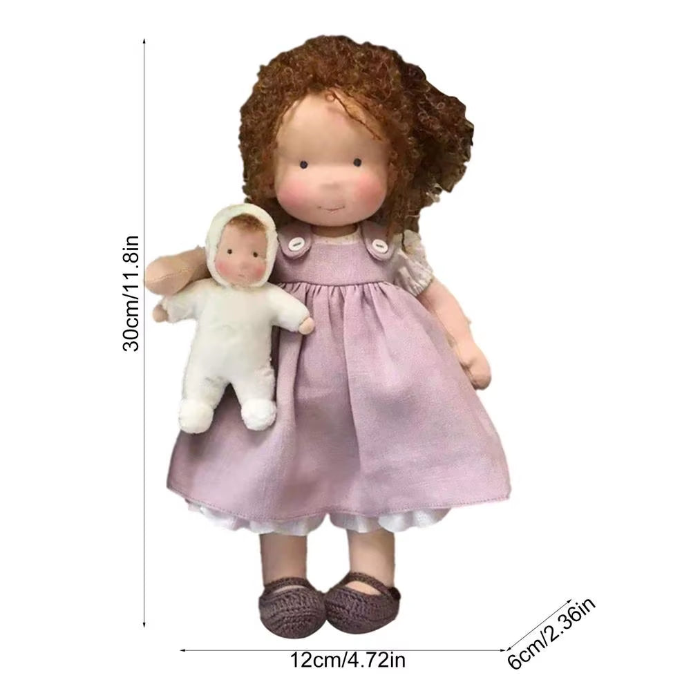 Handmade Waldorf Doll Kawaii Little Girl Dolls Soft Stuffed Plush Toy Children'S Surprise Gifts for Boys Girls Christmas Party