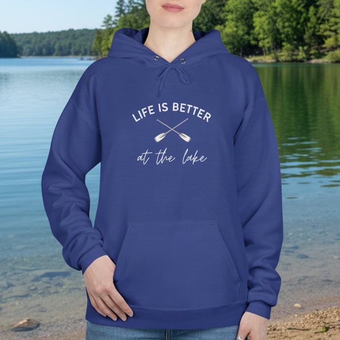 Life Is Better at the Lake Hoodie with paddles