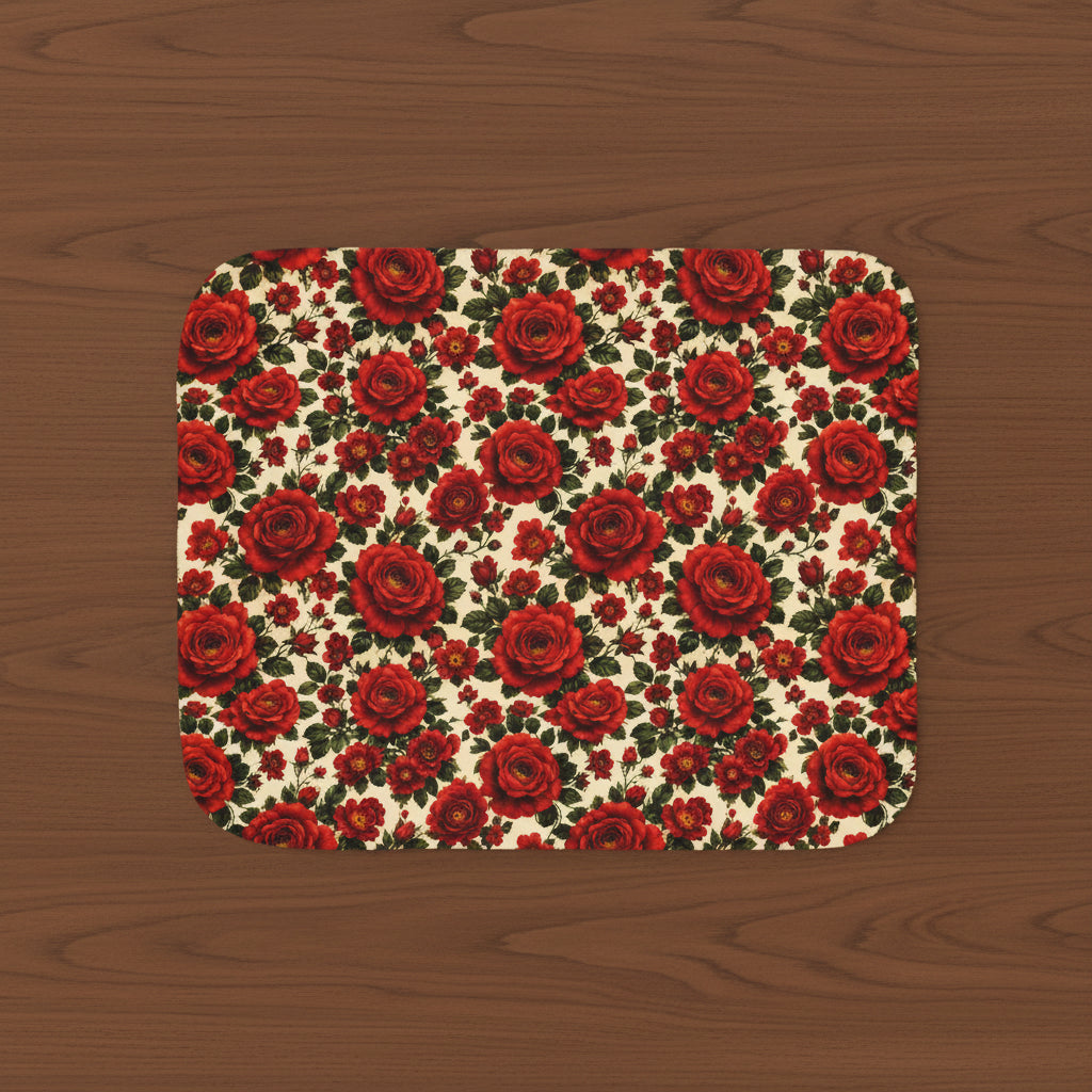 Riverfront Roses Sherpa Blanket | Beige Reverse