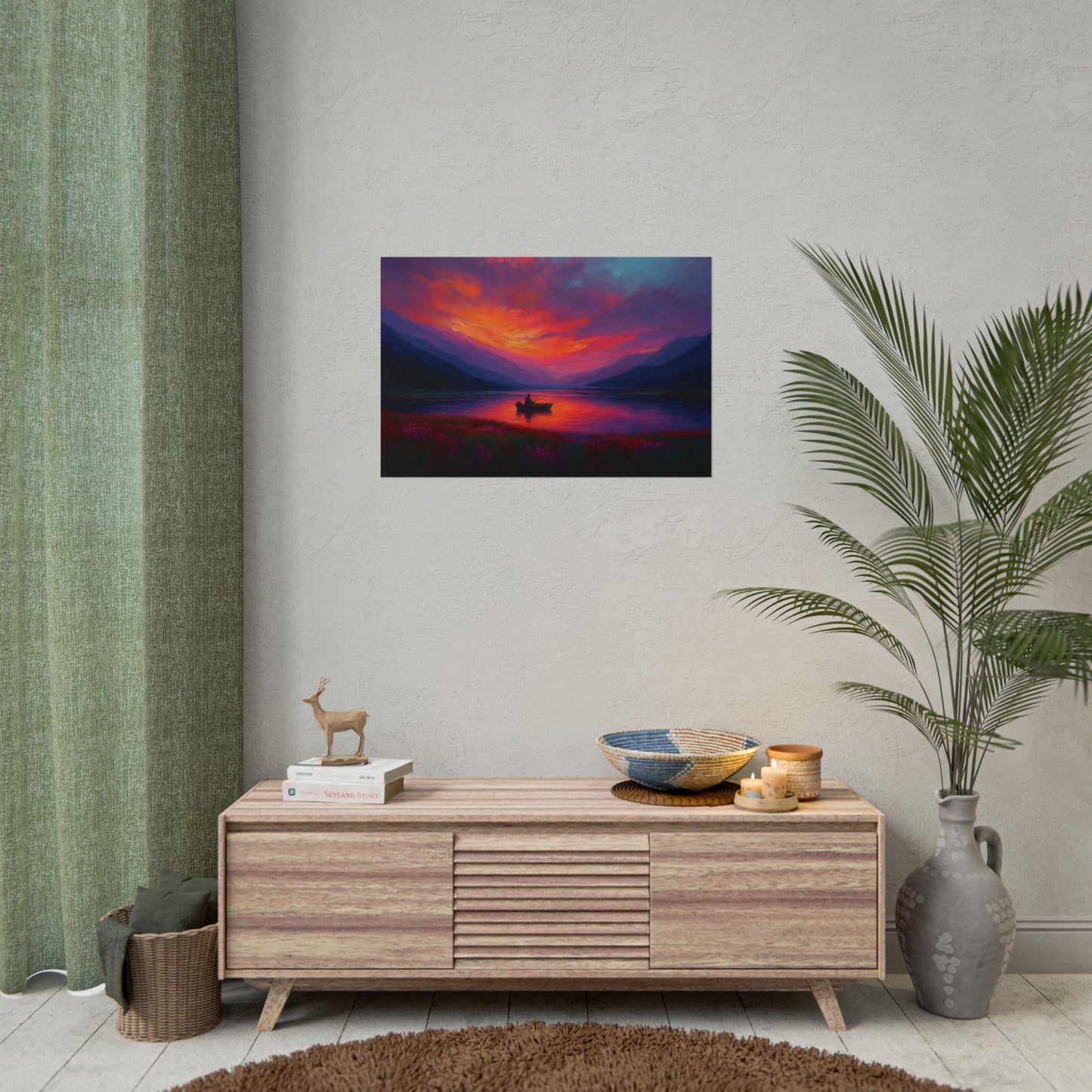 Sunset Lake Poster