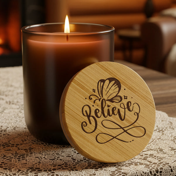 Believe 14oz Engraved Soy Candle | Scented Gift Candle