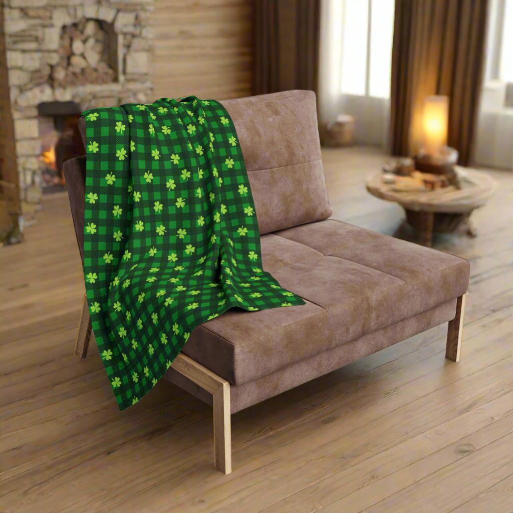 Shamrock Plaid Arctic Fleece Blanket