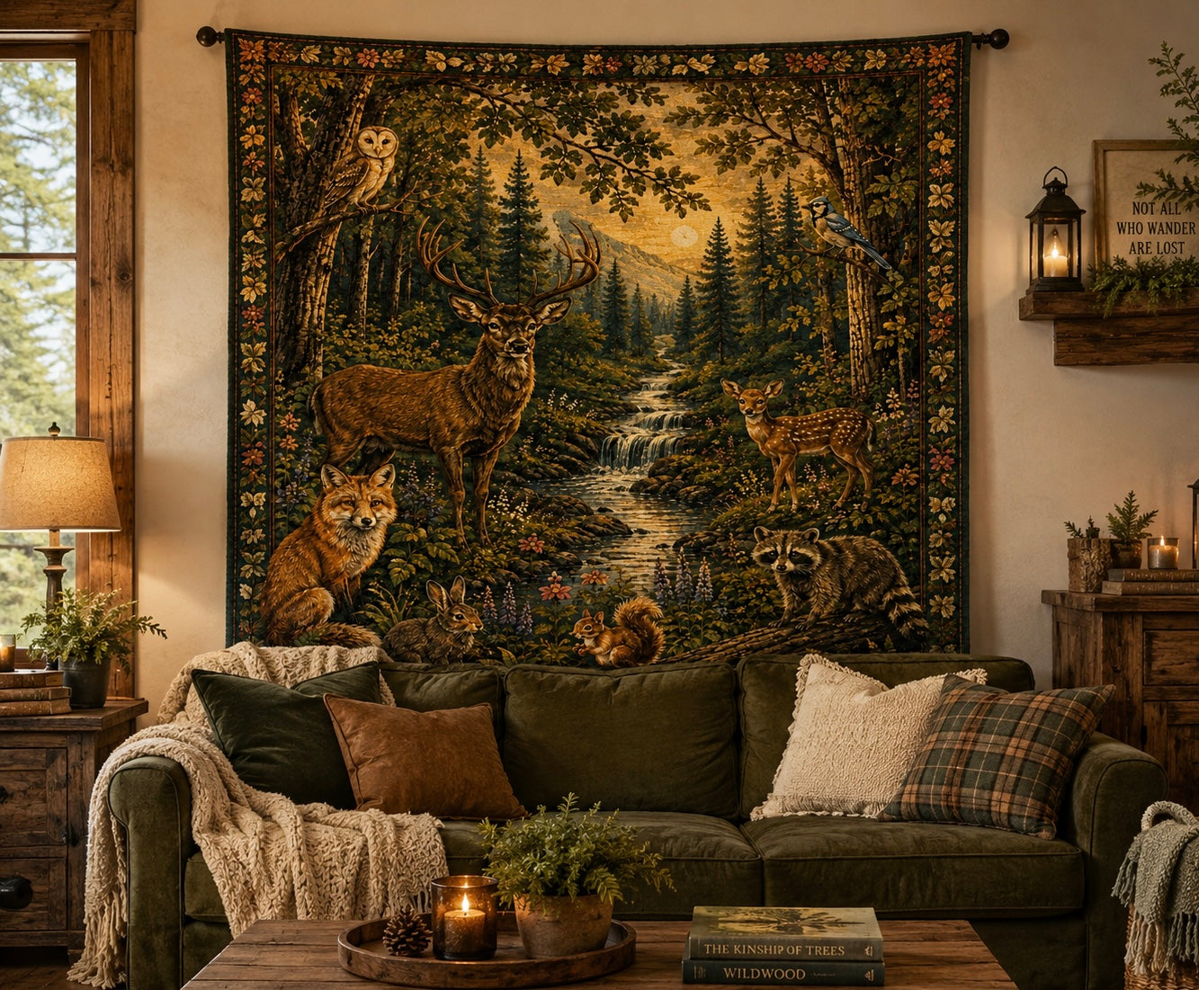 Wildwood Valley Woodland Tapestry