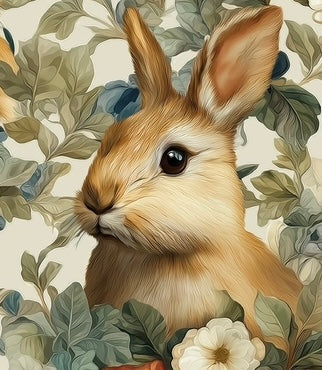Woodland Bunnies Velveteen Plush Blanket