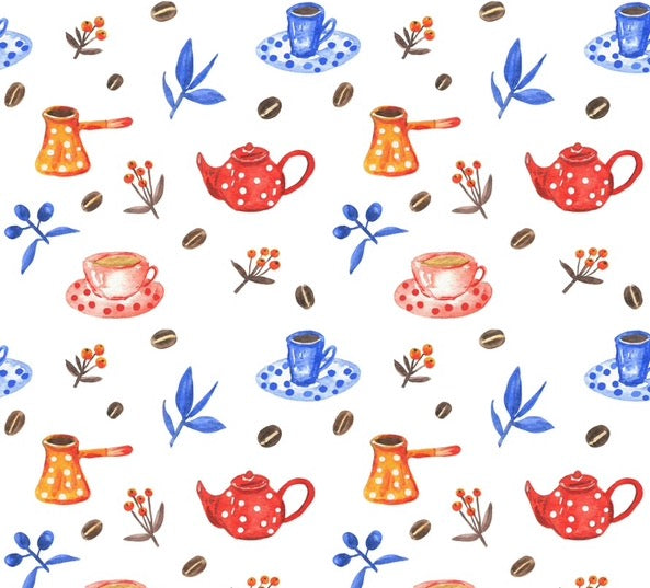 Tea Time Microfiber Kitchen Towel