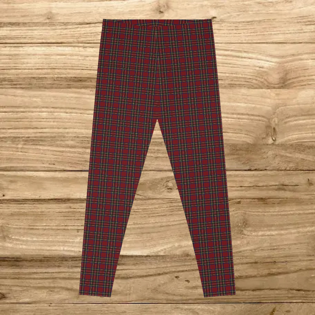 Red Tartan Plaid Leggings
