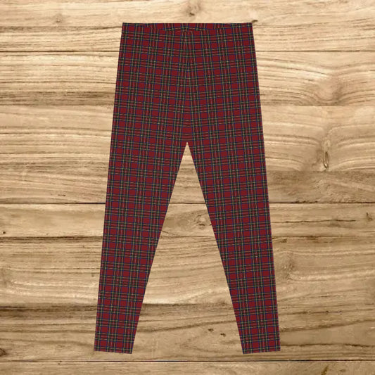 Red Tartan Plaid Leggings