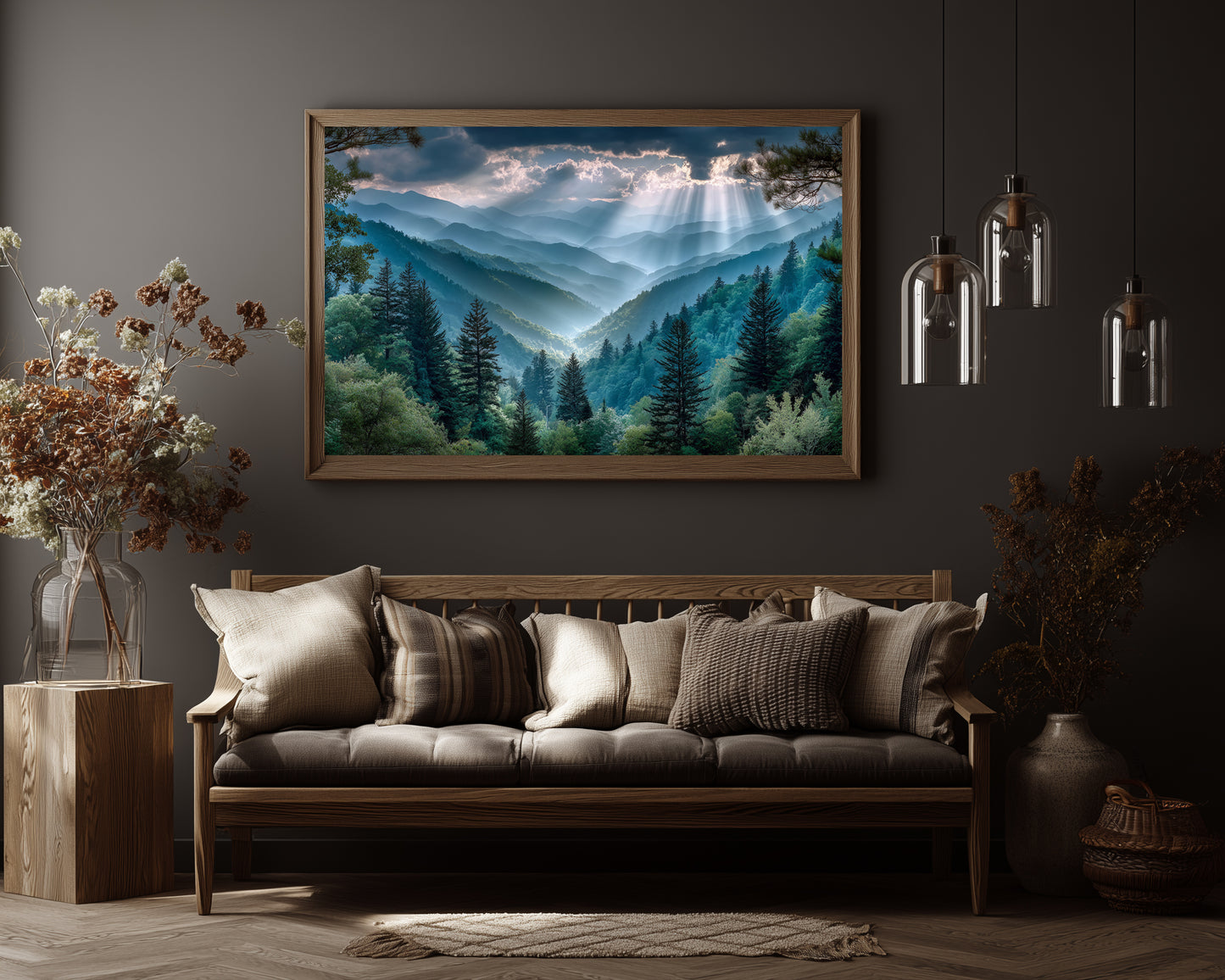 Light Over Wildwood  Satin Poster Art Print