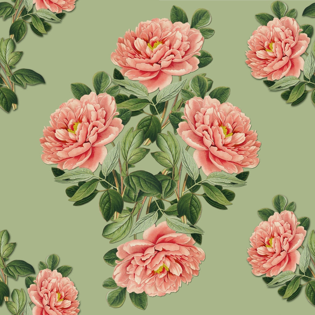 Floral Pink Rose Leggings