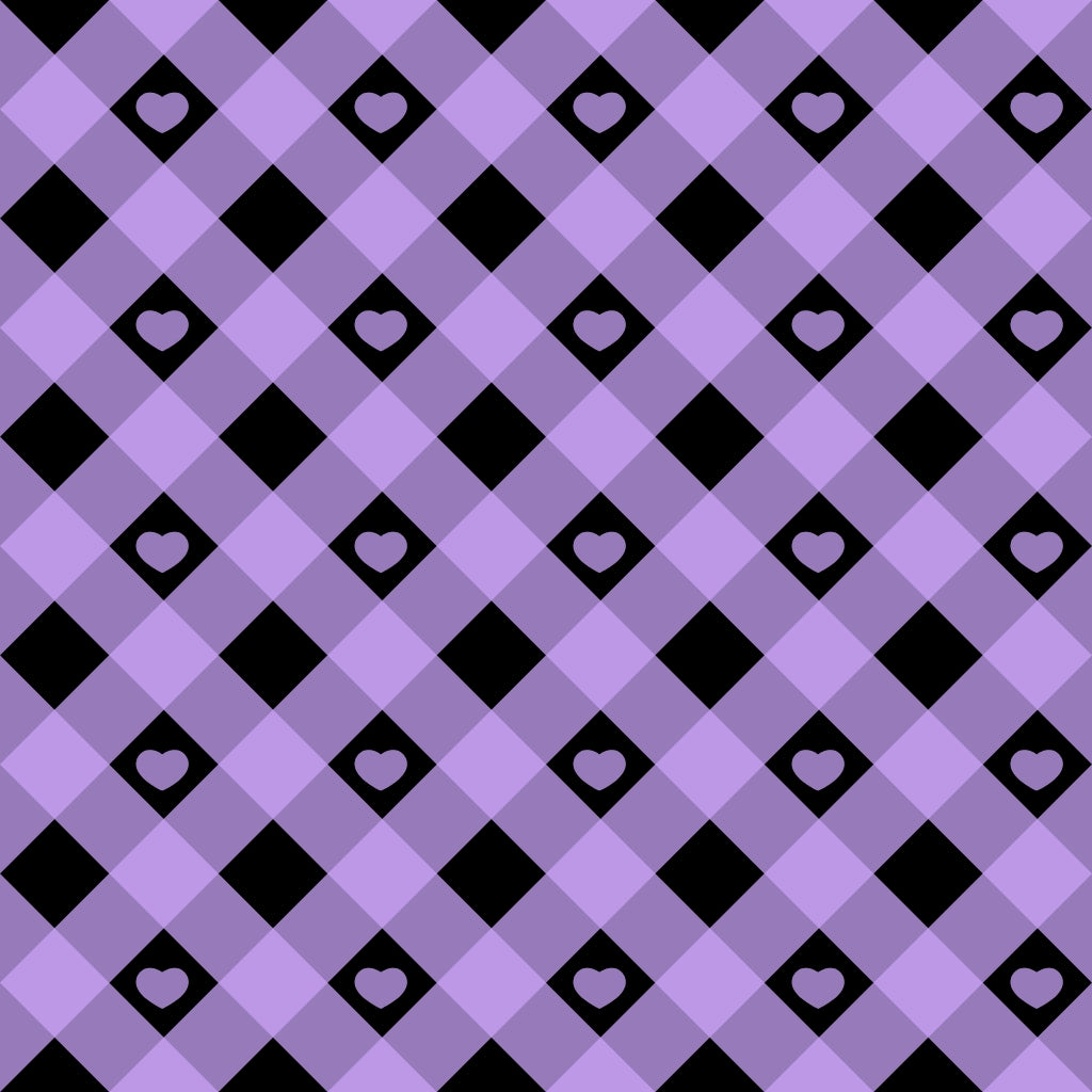 Purple Heart Plaid Leggings