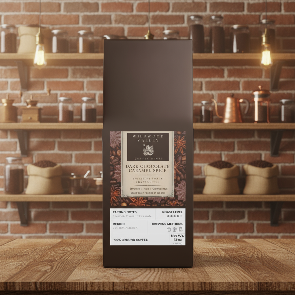 Dark Chocolate Caramel Spice Coffee Blend | Medium-Dark Roast