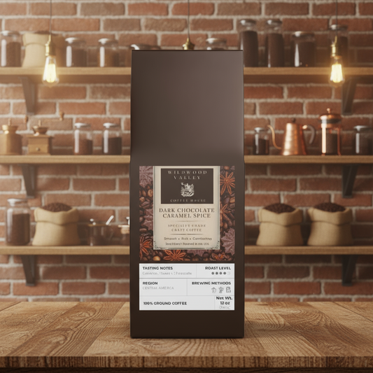 Dark Chocolate Caramel Spice Coffee Blend | Medium-Dark Roast