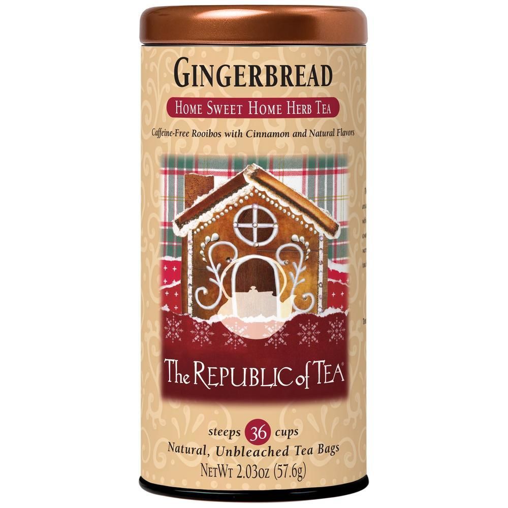 Gingerbread Cuppa Cake Red Tea, 36 Tea Bag Tin