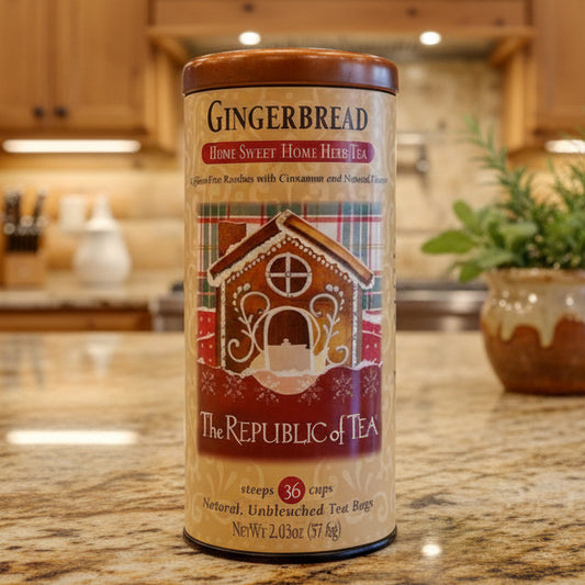Gingerbread Herbal Tea, 36 Tea Bag Tin