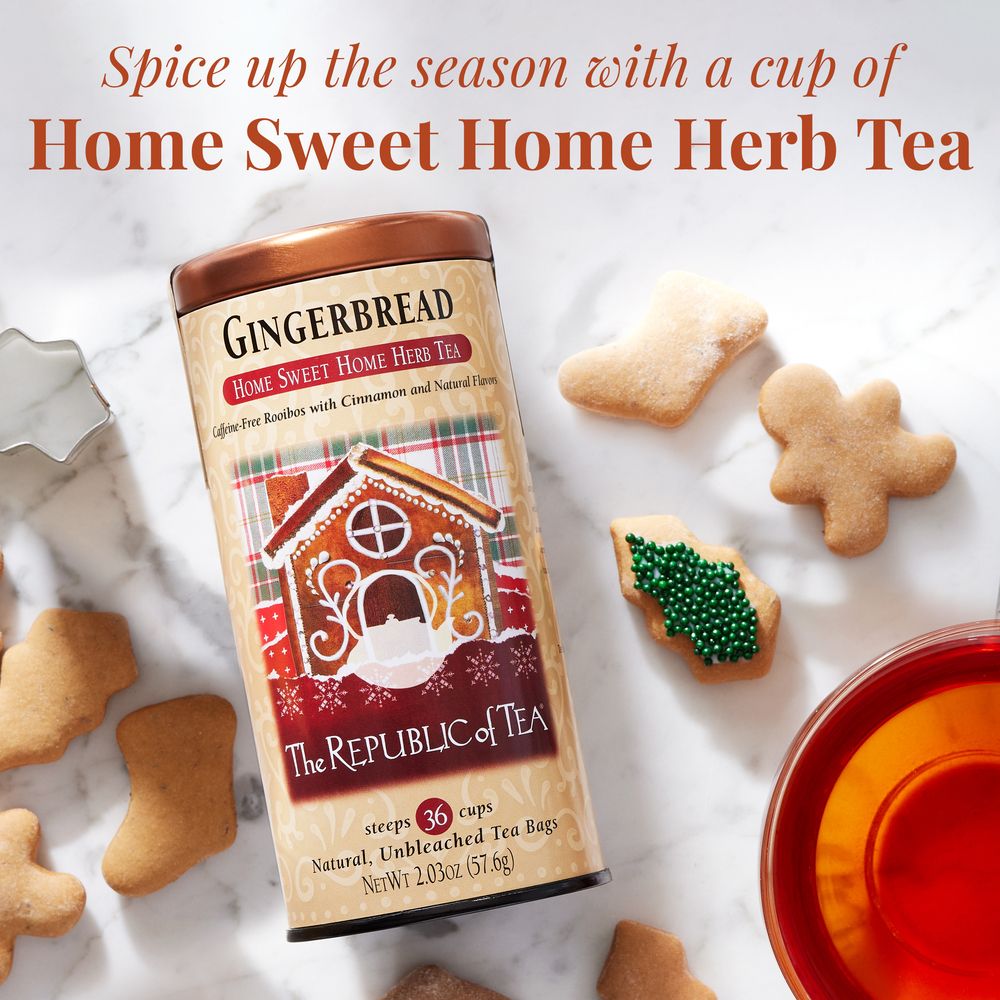 Gingerbread Cuppa Cake Red Tea, 36 Tea Bag Tin