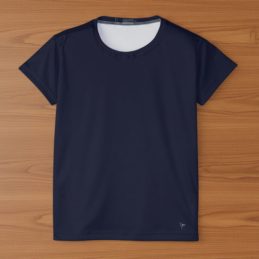 Navy blue t-shirt with hummingbird logo