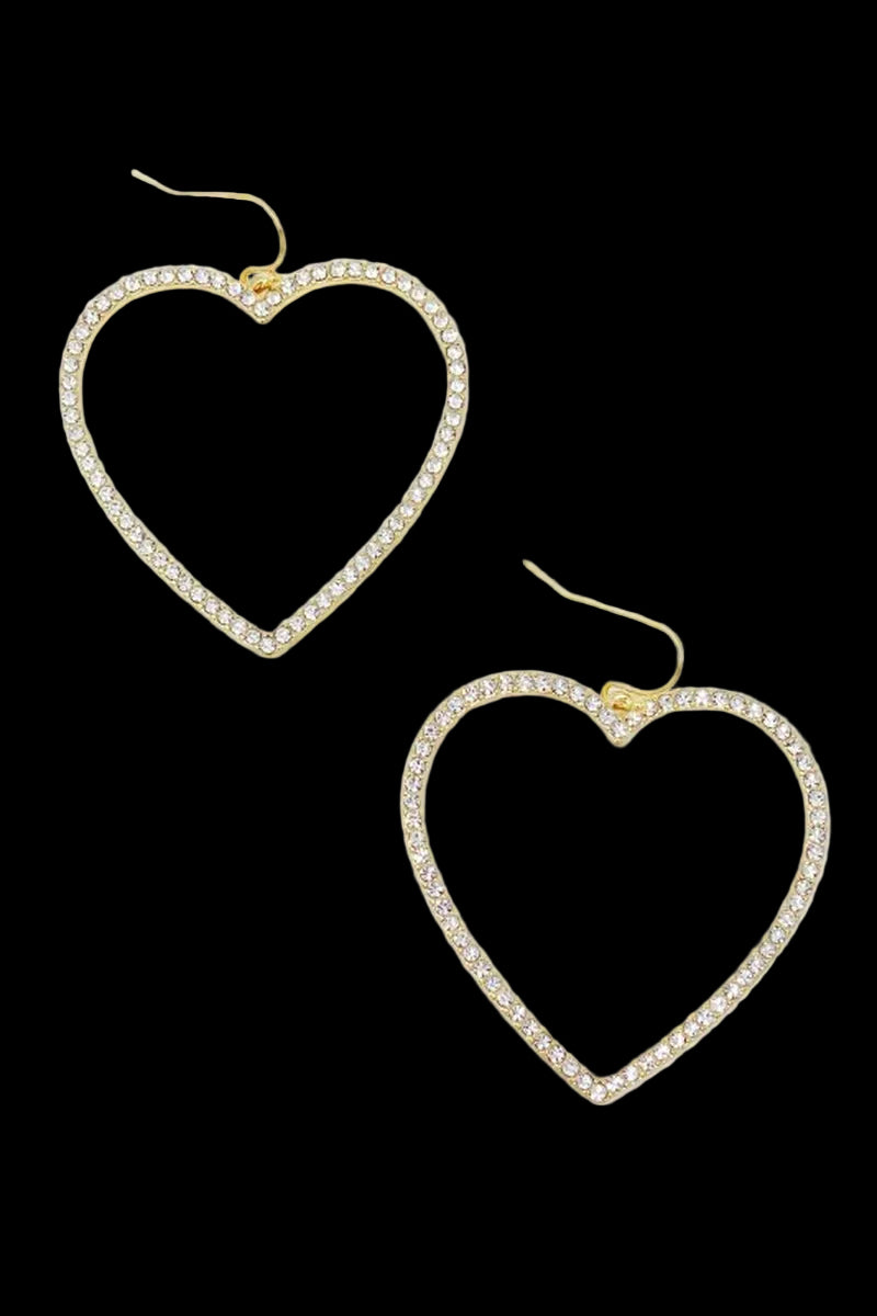 My Precious Heart Earrings, Gold