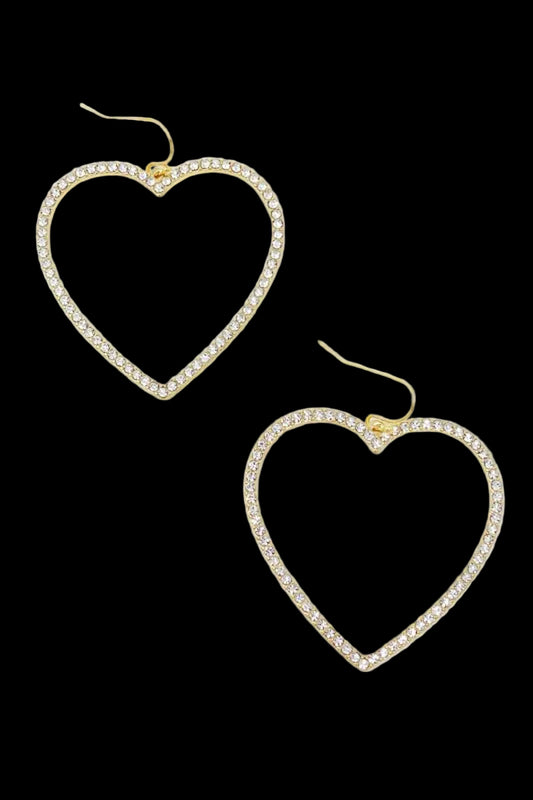 My Precious Heart Earrings, Gold