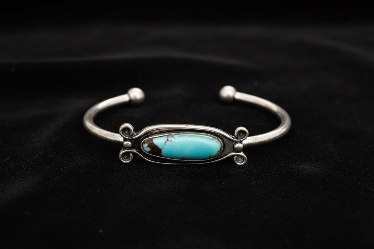 Turquoise Adjustable Open Bangle