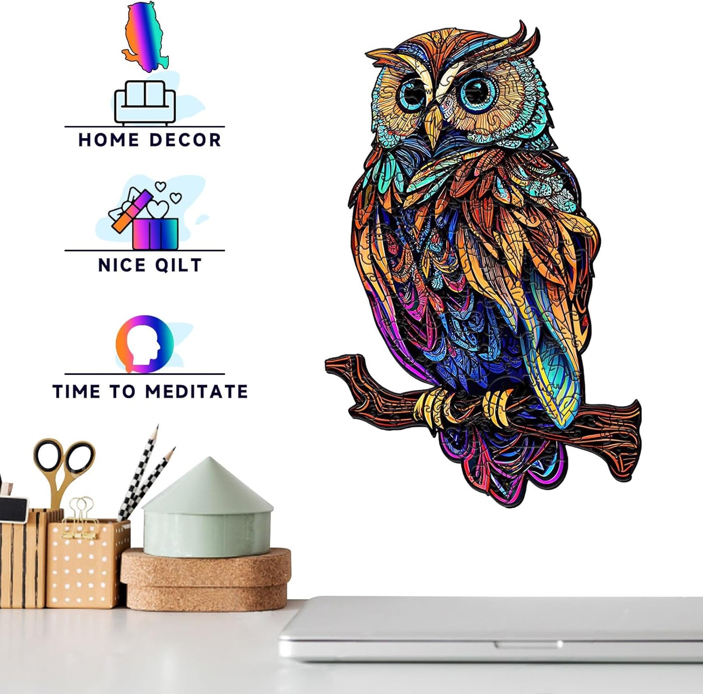 Wooden Owl Puzzle – Whimsical, Colorful & Wonderfully Crafted