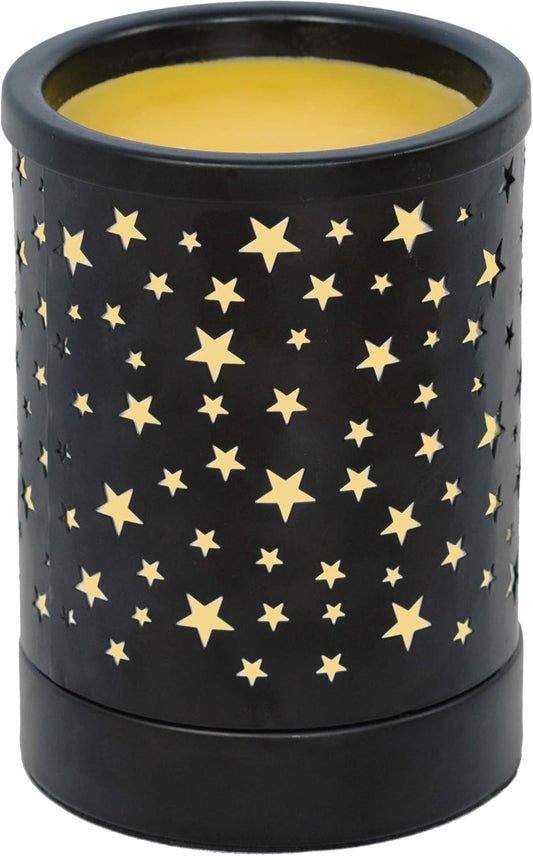 Metal Wax Melt Warmer Electric Wax Burner Melter Fragrance Warmer for Home Office Bedroom Living Room Gifts & Decor (Stars)
