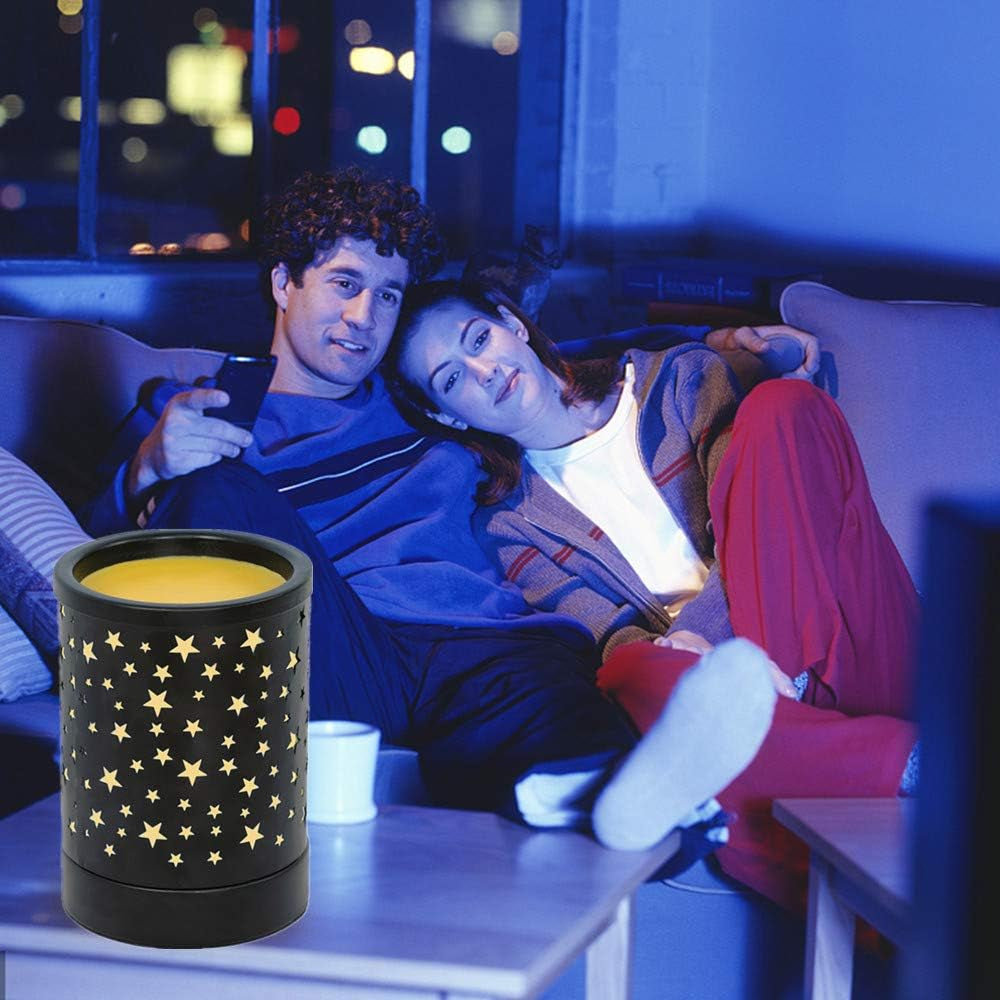Metal Wax Melt Warmer Electric Wax Burner Melter Fragrance Warmer for Home Office Bedroom Living Room Gifts & Decor (Stars)