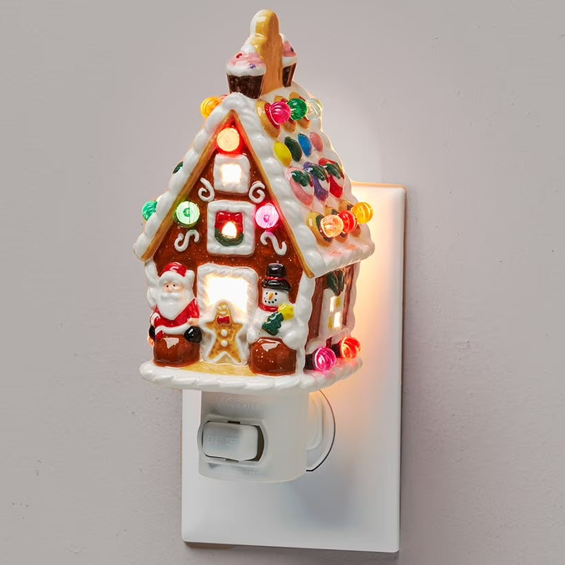 Lighted Gingerbread Holiday Accents - Camper Night Light