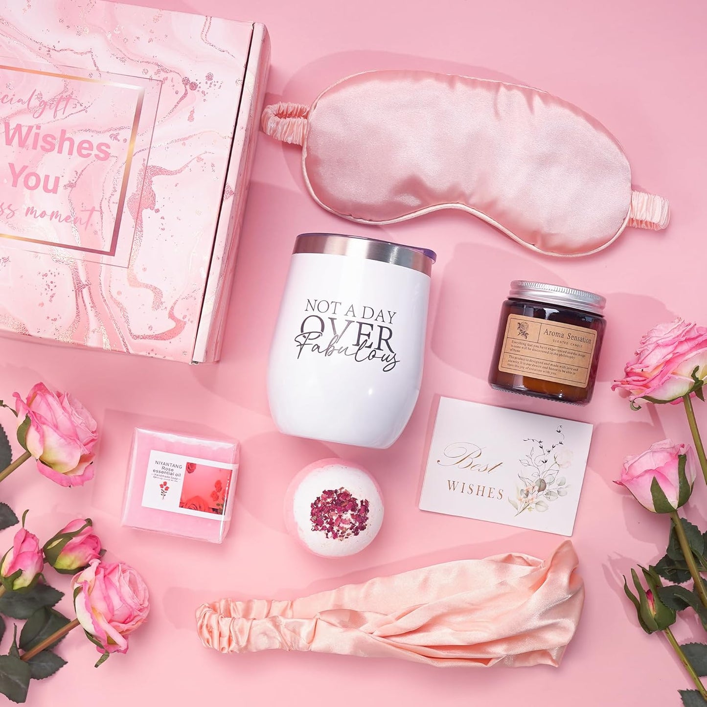 Self Care Gifts for Women - Birthday Gifts for Women Mother'S Day Gifts for Her Thinking of You Gifts Unique Get Well Soon Presents Relaxing Spa Gift Basket for Her Bestie Sister Mom Gifts for All