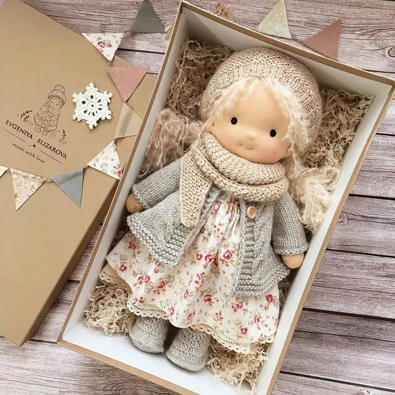Handmade Waldorf Doll Kawaii Little Girl Dolls Soft Stuffed Plush Toy Children'S Surprise Gifts for Boys Girls Christmas Party