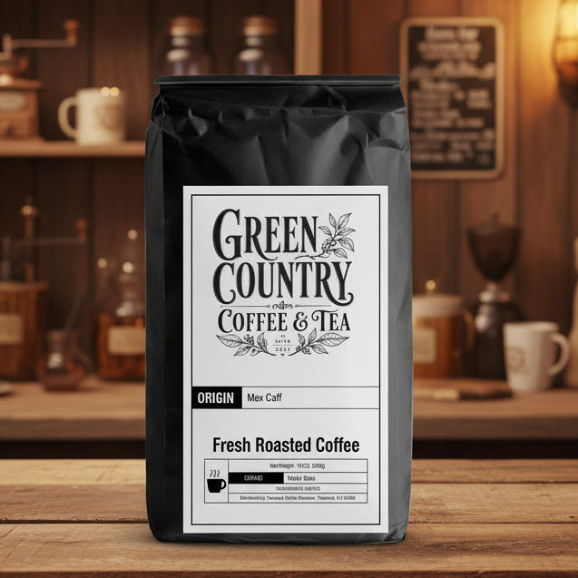 Max Caf high-caffeine coffee blend from Green Country Coffee & Tea